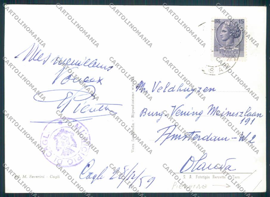 Pesaro Cagli Banca PIEGHINE Foto FG cartolina ZF6600 – retro