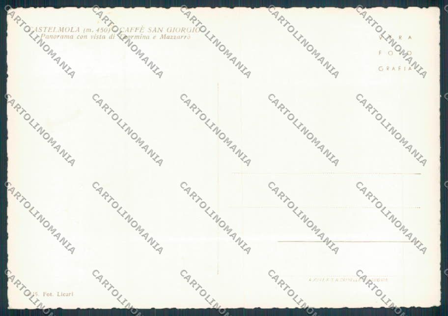 Messina Castelmola Foto FG cartolina ZF6607 – retro