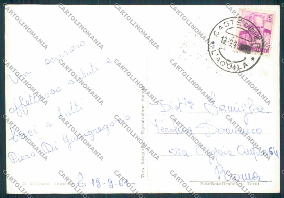 L'Aquila Castel di Ieri Foto FG cartolina ZF6637 – retro