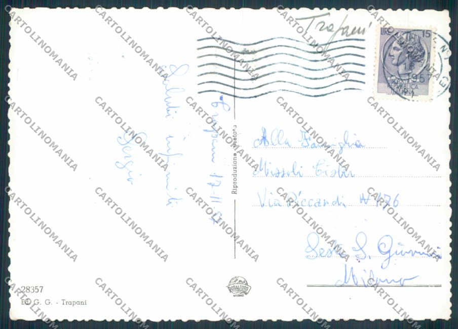 Trapani Erice Stazione Funivia Foto FG cartolina ZF6656 – retro