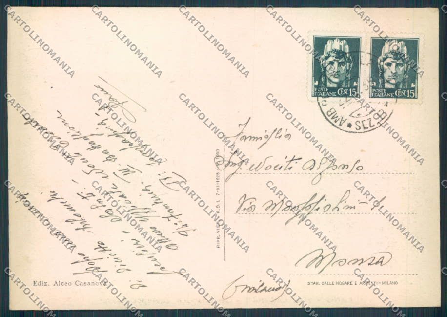 Pesaro Fano Caserma Paolini FG cartolina ZF6703 – retro