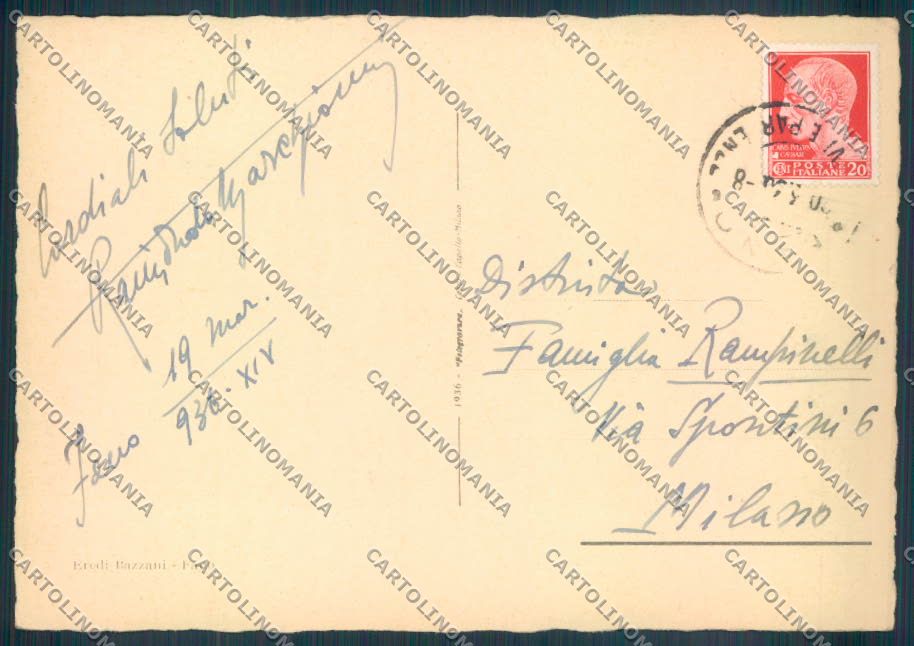 Pesaro Fano Caserma Paolini FG cartolina ZF6706 – retro
