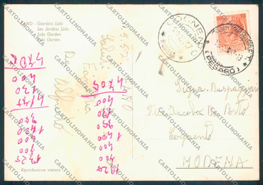 Pesaro Fano Foto FG cartolina ZF6728 – retro