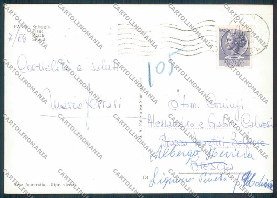 Pesaro Fano Foto FG cartolina ZF6729 – retro