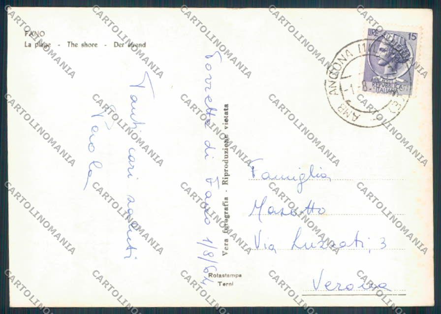 Pesaro Fano Foto FG cartolina ZF6735 – retro