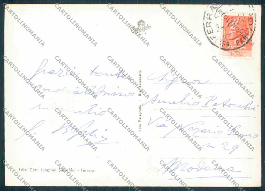 Ferrara Città Filovia Foto FG cartolina ZF6788 – retro