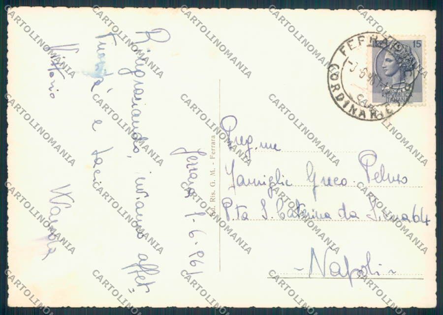 Ferrara Città Poste Foto FG cartolina ZF6792 – retro