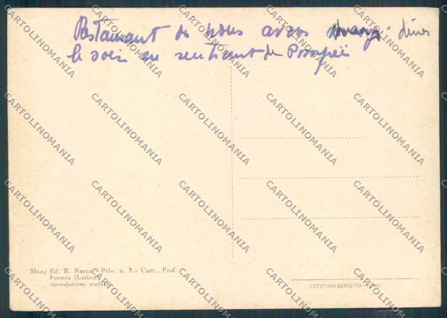 Latina Formia Ristorante Quercia FG cartolina ZF6800 – retro
