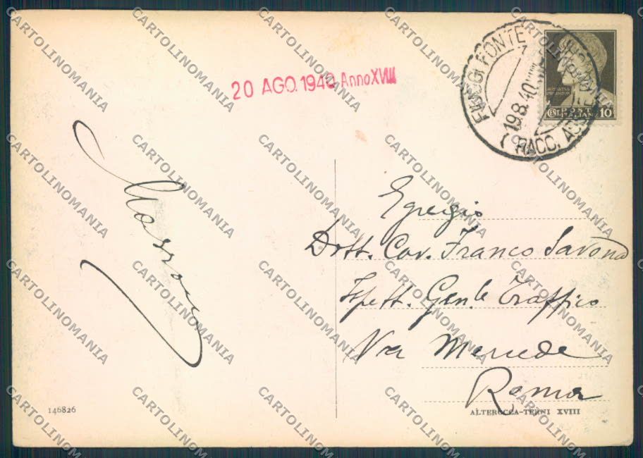 Frosinone Fiuggi Bar FG cartolina ZF6804 – retro