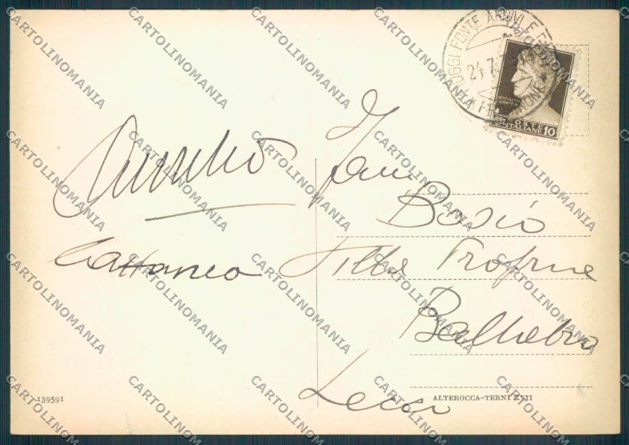 Frosinone Fiuggi FG cartolina ZF6806 – retro