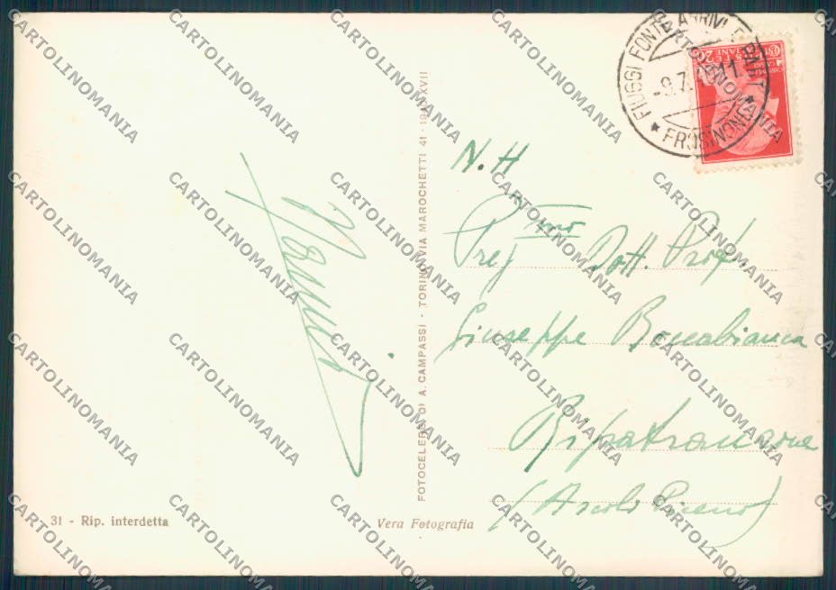 Frosinone Fiuggi Foto FG cartolina ZF6815 – retro