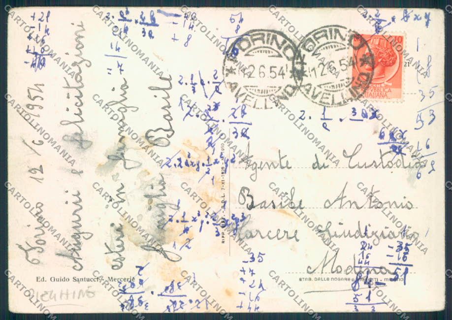Avellino Forino PIEGHINE FG cartolina ZF6852 – retro