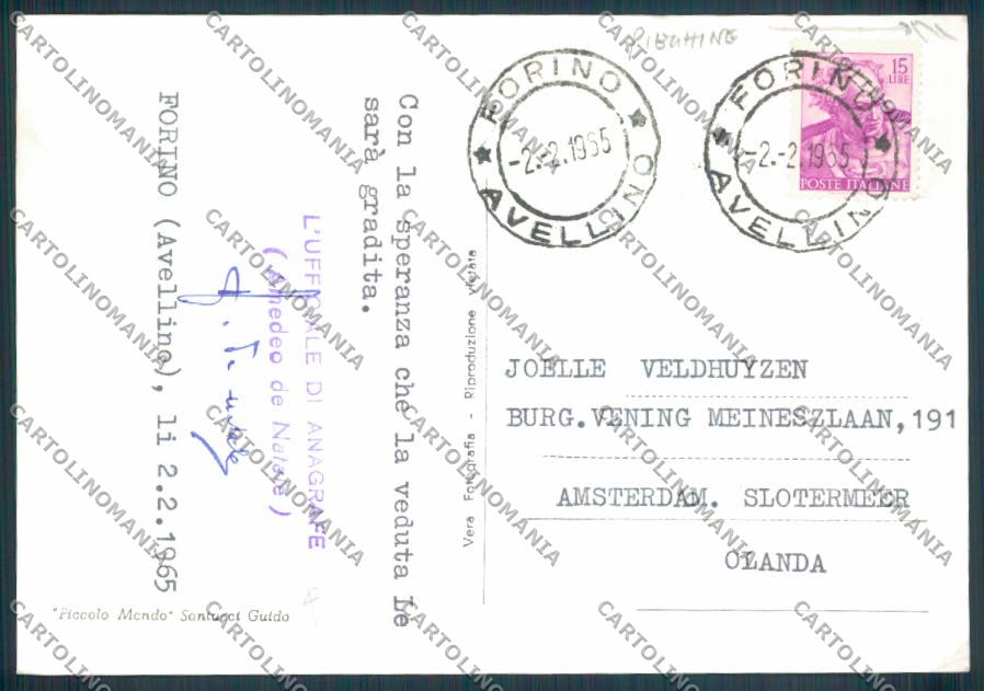 Avellino Forino PIEGHINE Foto FG cartolina ZF6853 – retro