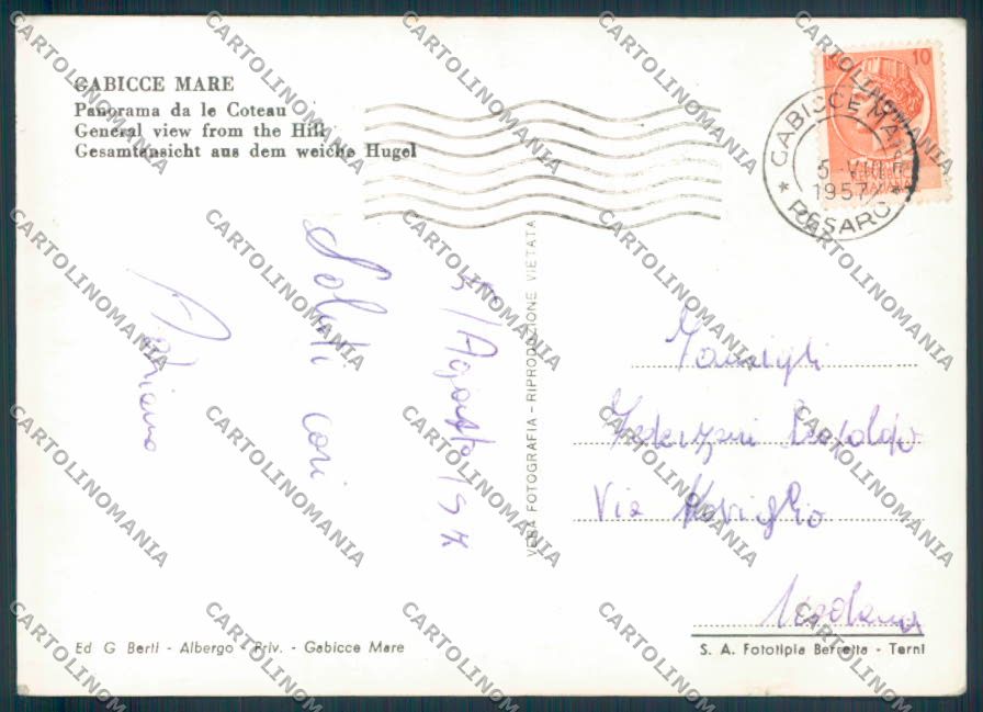 Pesaro Gabicce Foto FG cartolina ZF6877 – retro