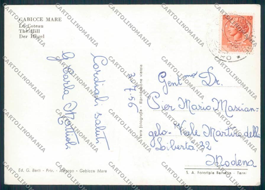 Pesaro Gabicce Foto FG cartolina ZF6882 – retro
