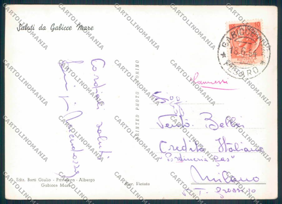 Pesaro Gabicce Foto FG cartolina ZF6891 – retro
