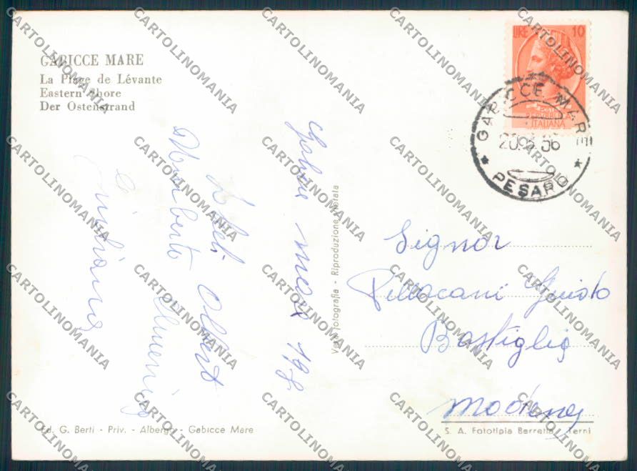 Pesaro Gabicce Foto FG cartolina ZF6894 – retro