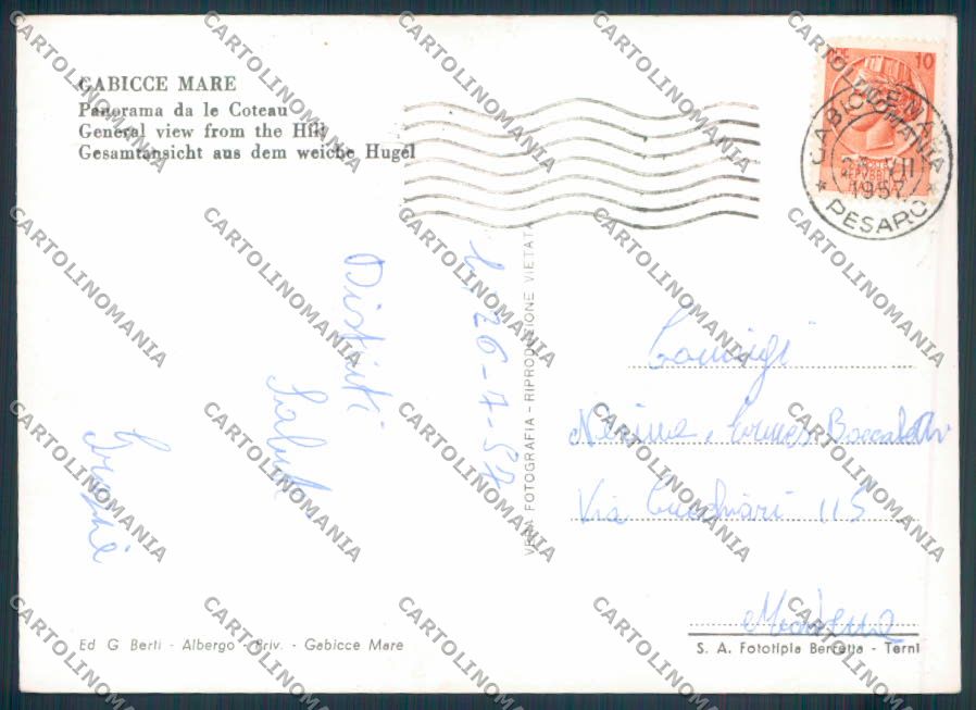 Pesaro Gabicce Foto FG cartolina ZF6899 – retro