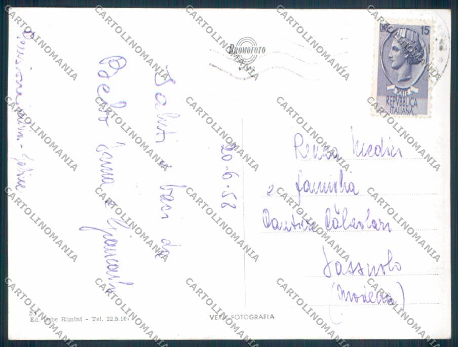 Pesaro Gabicce Saluti da Foto FG cartolina ZF6906 – retro