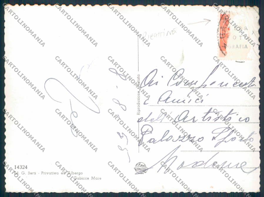 Pesaro Gabicce PIEGHINE Foto FG cartolina ZF6908 – retro