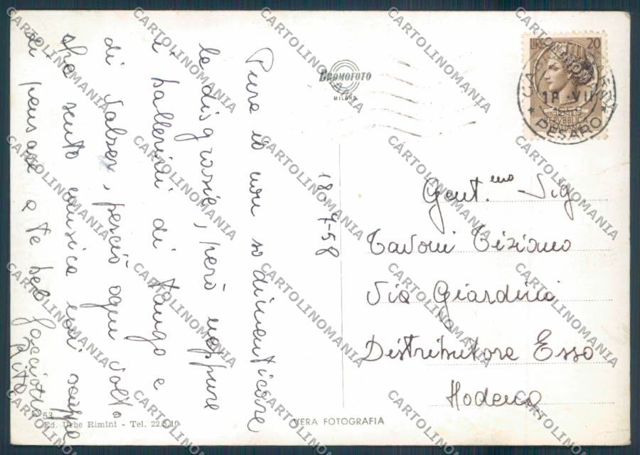 Pesaro Gabicce Saluti da Foto FG cartolina ZF6910 – retro