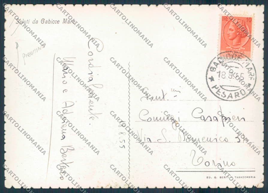 Pesaro Gabicce PIEGHINE FG cartolina ZF6911 – retro