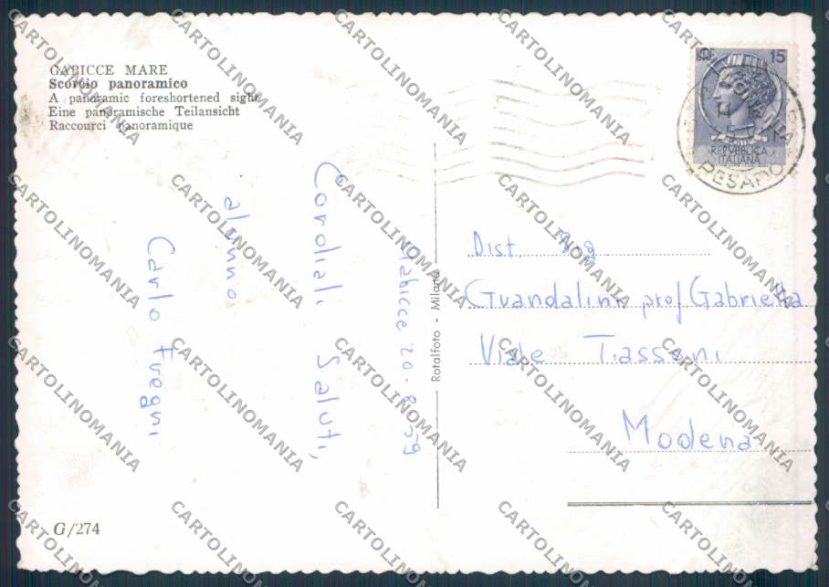 Pesaro Gabicce Foto FG cartolina ZF6958 – retro