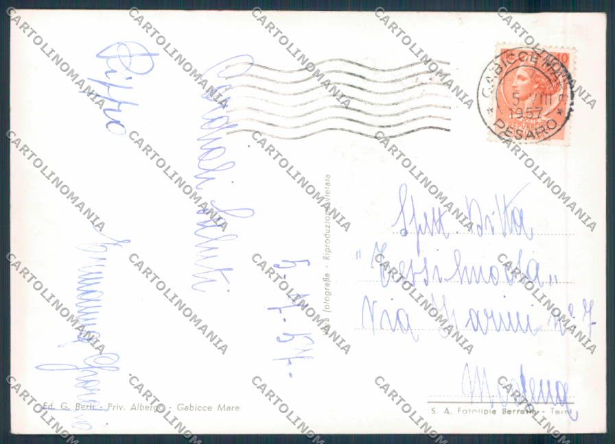 Pesaro Gabicce Foto FG cartolina ZF6972 – retro