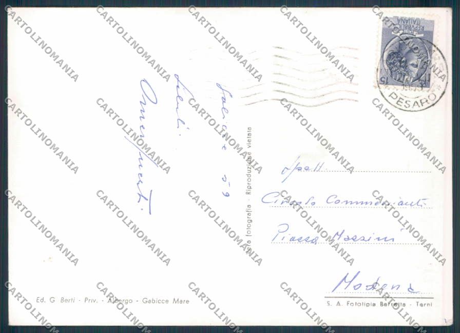 Pesaro Gabicce Foto FG cartolina ZF6974 – retro