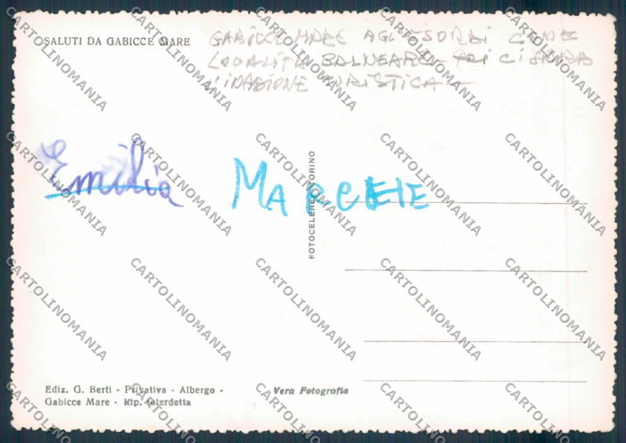 Pesaro Gabicce Foto FG cartolina ZF6994 – retro