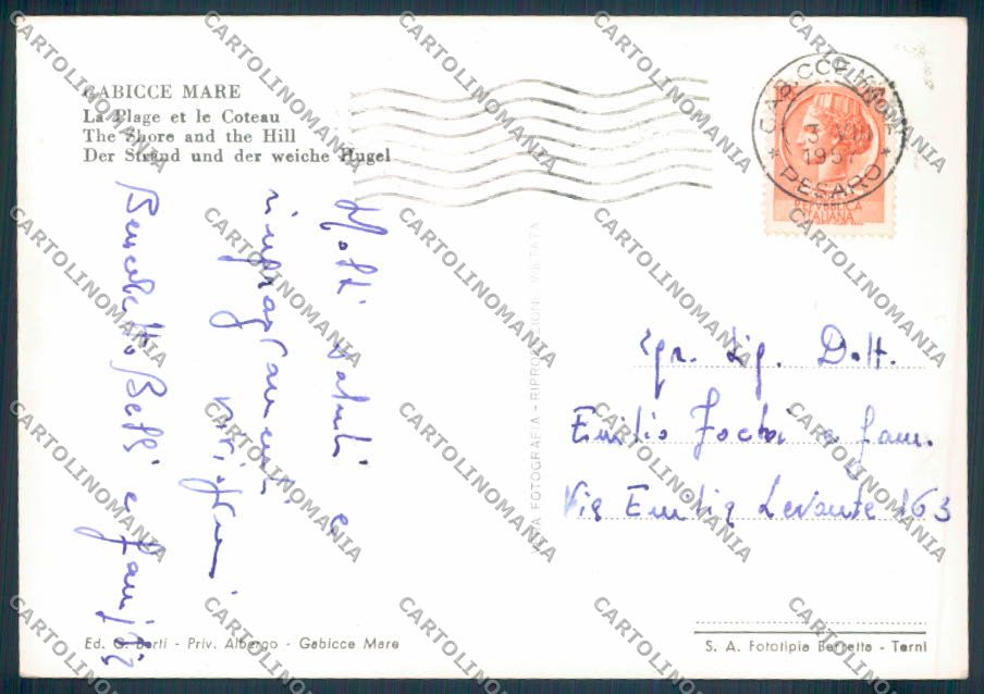 Pesaro Gabicce Foto FG cartolina ZF6995 – retro
