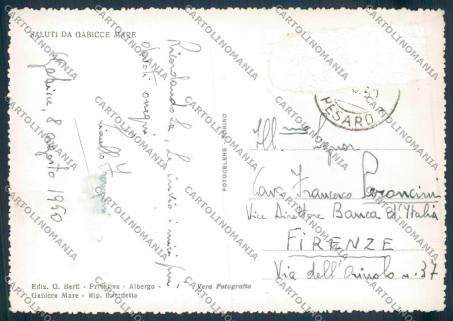 Pesaro Gabicce ABRASA Foto FG cartolina ZF7003 – retro
