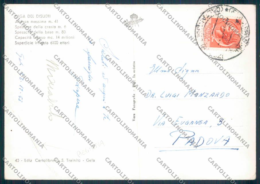 Caltanissetta Gela PIEGHINA Foto FG cartolina ZF7008 – retro
