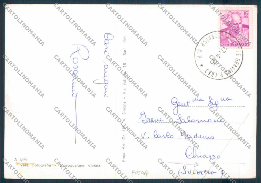 Bari Gravina PIEGA Foto FG cartolina ZF7037 – retro