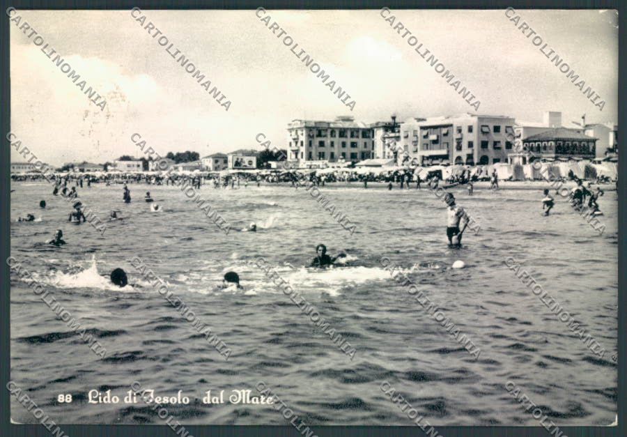 Venezia Jesolo Lido PIEGA Foto FG cartolina ZF7088 – fronte
