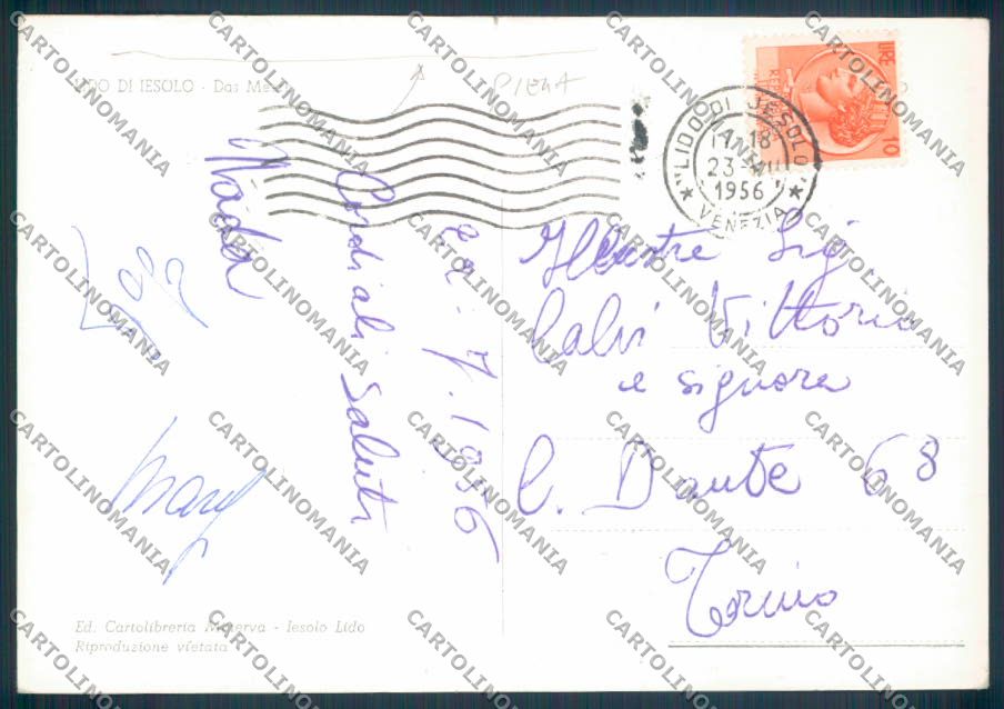 Venezia Jesolo Lido PIEGA Foto FG cartolina ZF7088 – retro