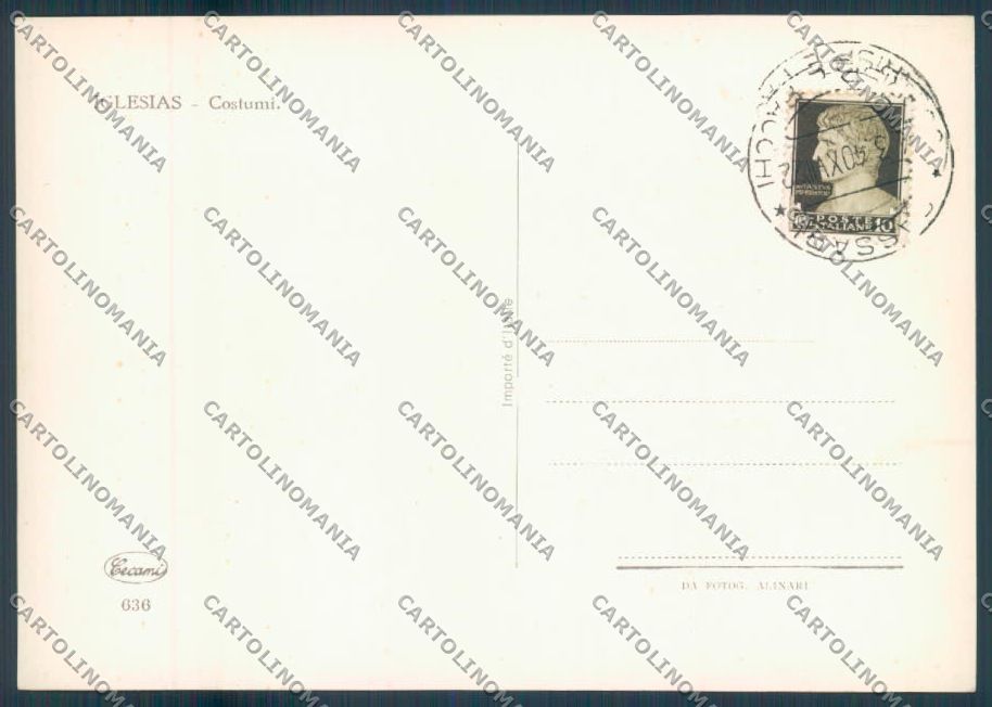 Cagliari Iglesias Costumi Foto FG cartolina ZF7102 – retro