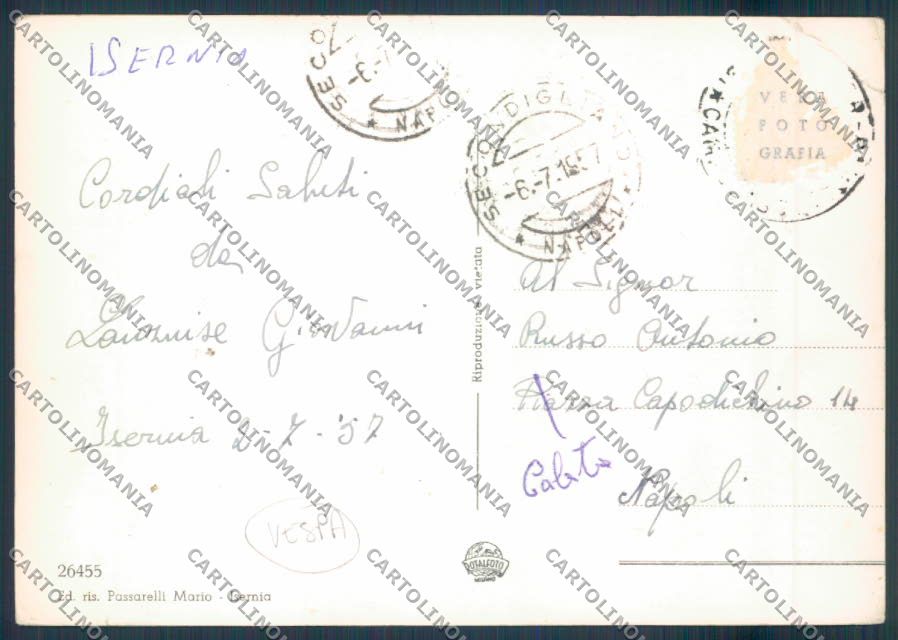 Isernia Città PIEGA Foto FG cartolina ZF7109 – retro
