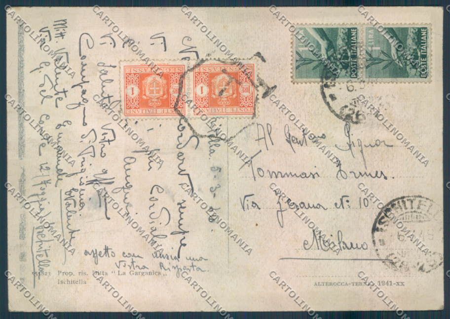 Foggia Ischitella FG cartolina ZF7113 – retro