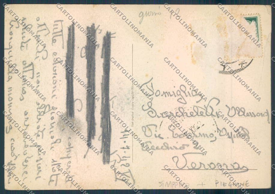 Lecce Città PIEGHINE STRAPPINO FG cartolina ZF7121 – retro