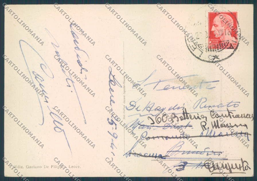 Lecce Città Poste FG cartolina ZF7133 – retro