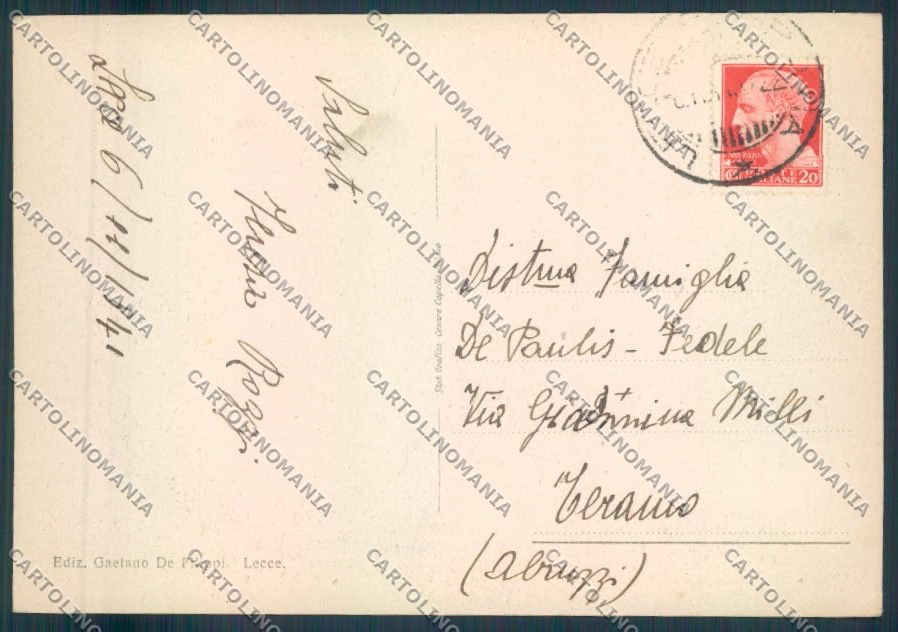 Lecce Città Banca FG cartolina ZF7136 – retro