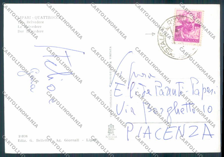 Messina Lipari Foto FG cartolina ZF7153 – retro