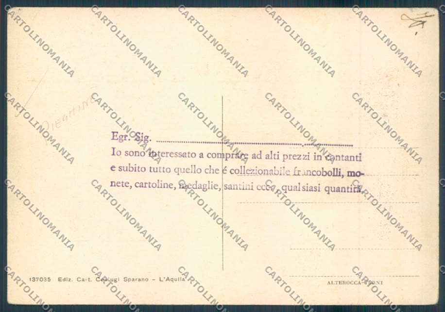 L'Aquila Gran Sasso PIEGHINE FG cartolina ZF7165 – retro