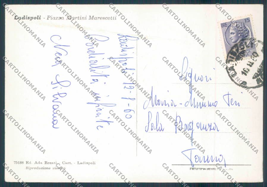 Roma Ladispoli FG cartolina ZF7174 – retro