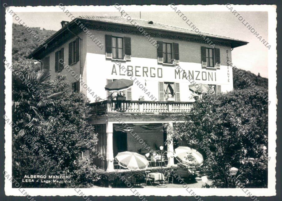 Novara Lesa Albergo Manzoni Foto FG cartolina ZF7226 – fronte