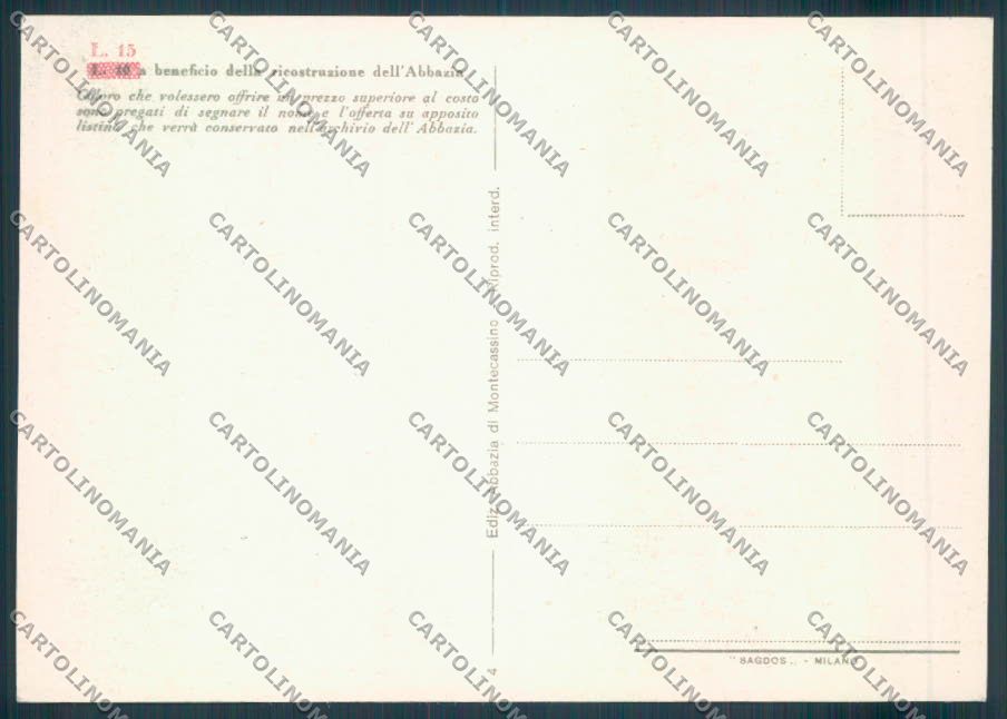 Frosinone Montecassino FG cartolina ZF7235 – retro