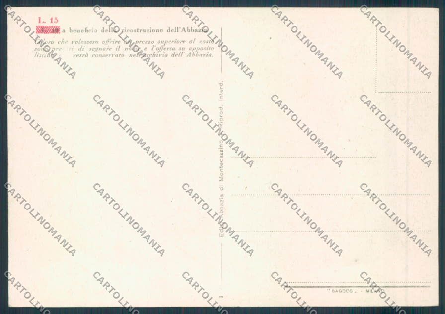 Frosinone Montecassino FG cartolina ZF7241 – retro