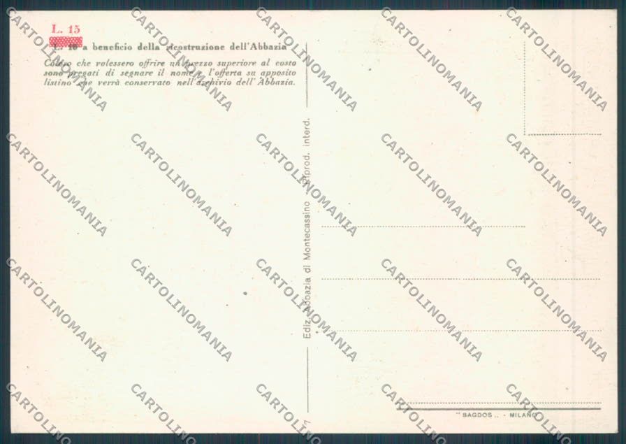 Frosinone Montecassino FG cartolina ZF7244 – retro