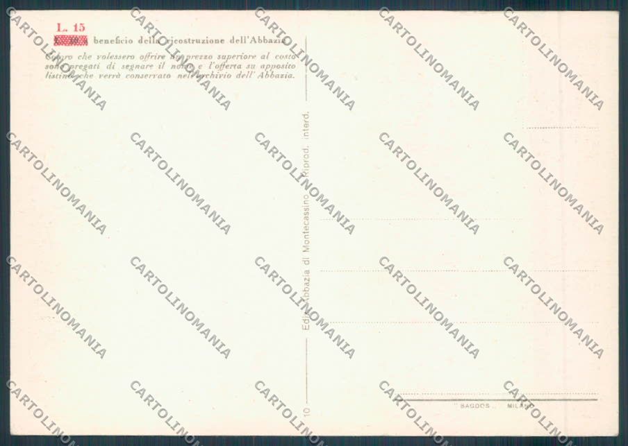 Frosinone Montecassino Biblioteca FG cartolina ZF7246 – retro